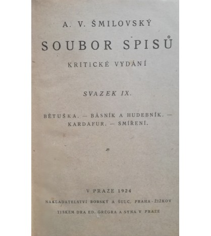 SOUBOR SPISU - A.V. Šmilovský