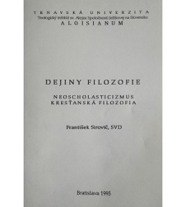 DEJINY FILOZOFIE -STREDOVEK - František Sirovič