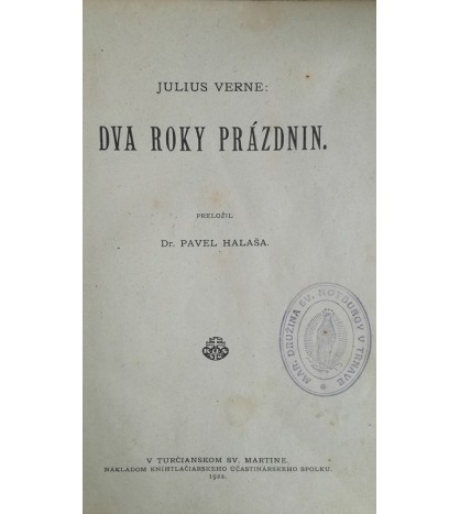 DVA ROKY PRÁZDNIN - Julius Verne