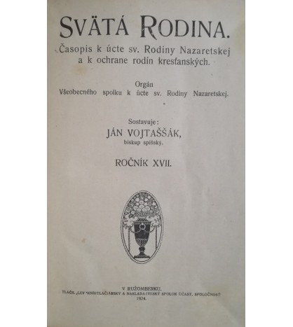 Svätá rodina - Ján Vojtaššák