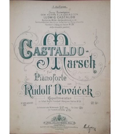 CASTALDO MARCH FUR PIANOFORTE - Rudolf Nováček