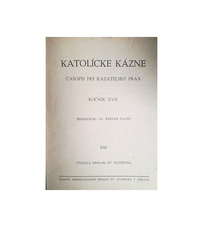 KATOLÍCKE KÁZNE - Štefan Faith